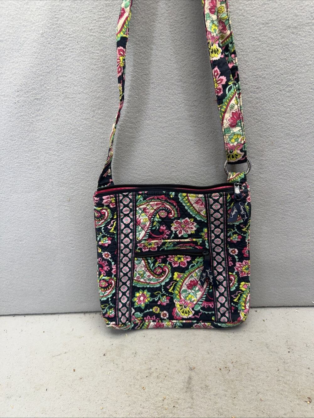 VERA BRADLEY Petal Paisley Quilted Cotton Hipster Crossbody Shoulder Bag